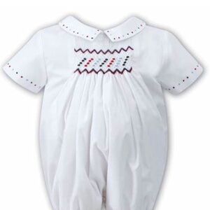 Sarah Louise/Dani Romper Bubble Red, White and Blue, 12M, NWT